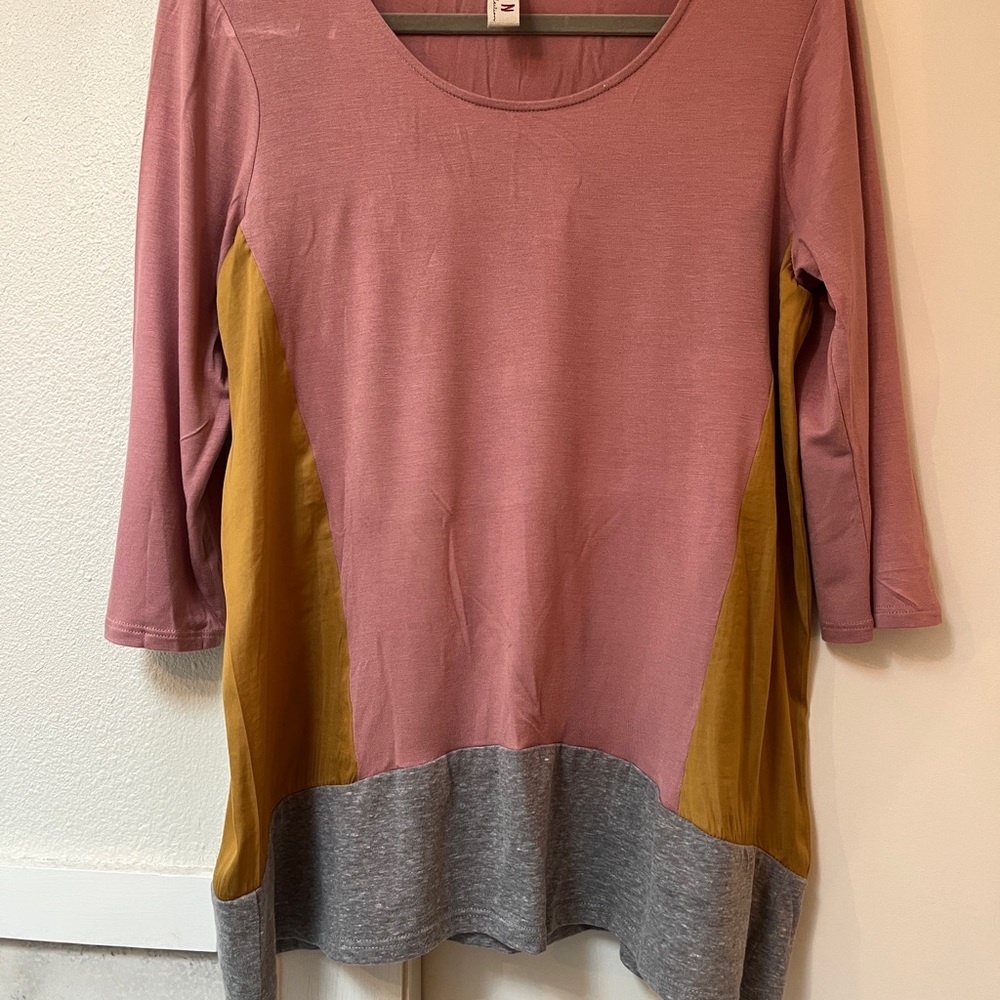 Dolan Pink and Mustard Tunic Top